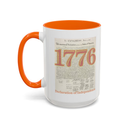 Declaration of Independence White Accent Mug by theGreenDragonTavern.shop