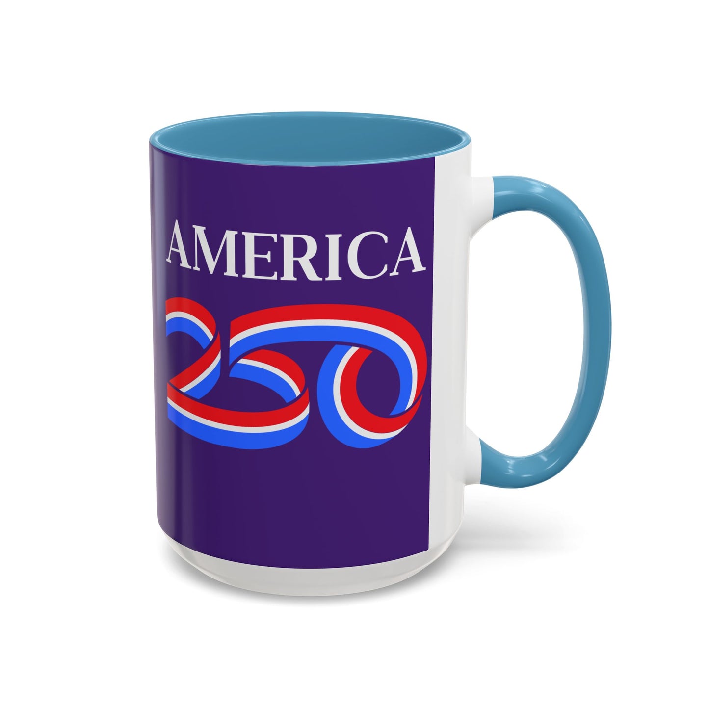 America 250 Dark Purple Accent Mug by theGreenDragonTavern.shop