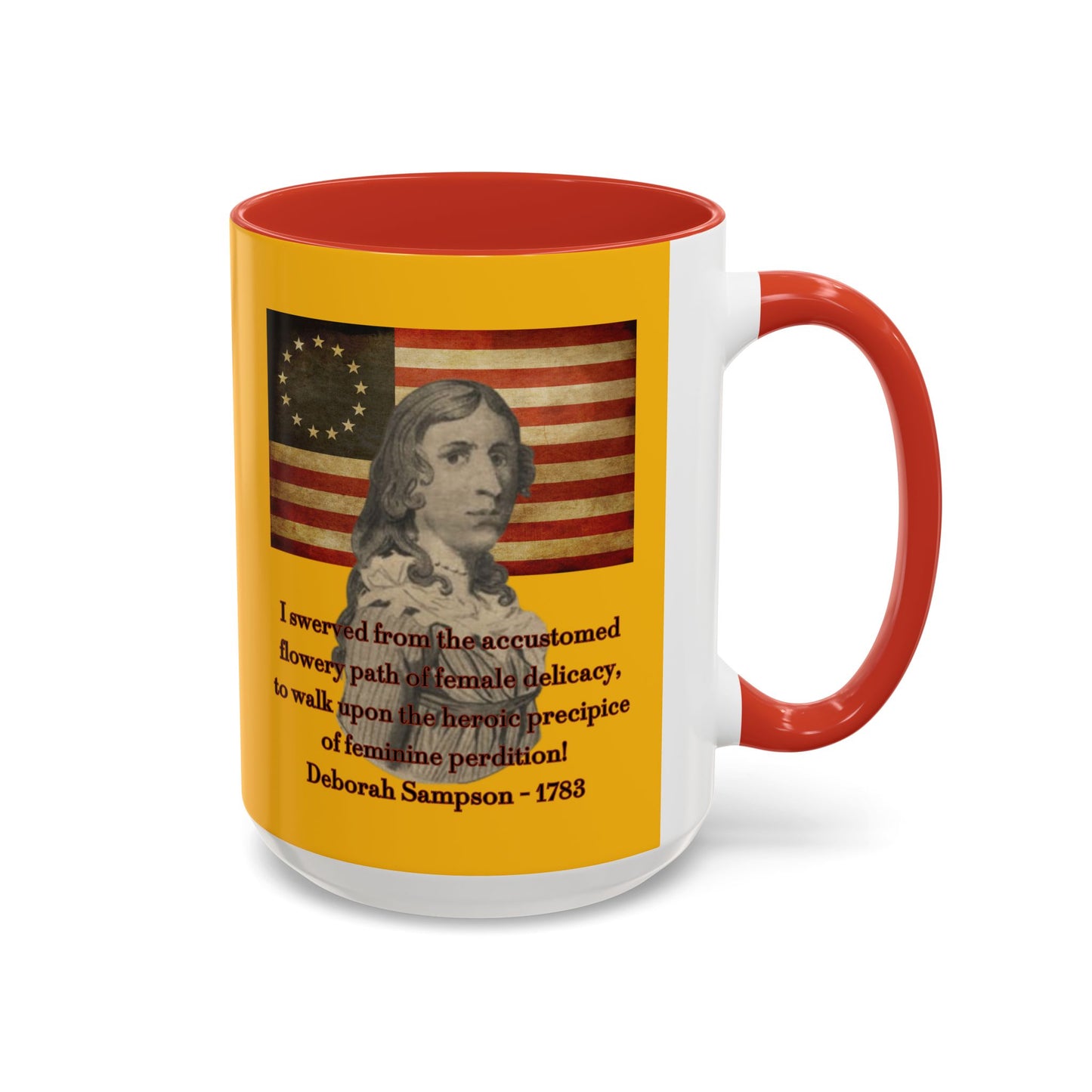 Deborah Sampson, America's Mulan Yellow Accent Mug by theGreenDragonTavern.shop
