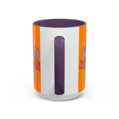 I Am Woman Watch Me Vote Orange Accent Mug by theGreenDragonTavern.shop