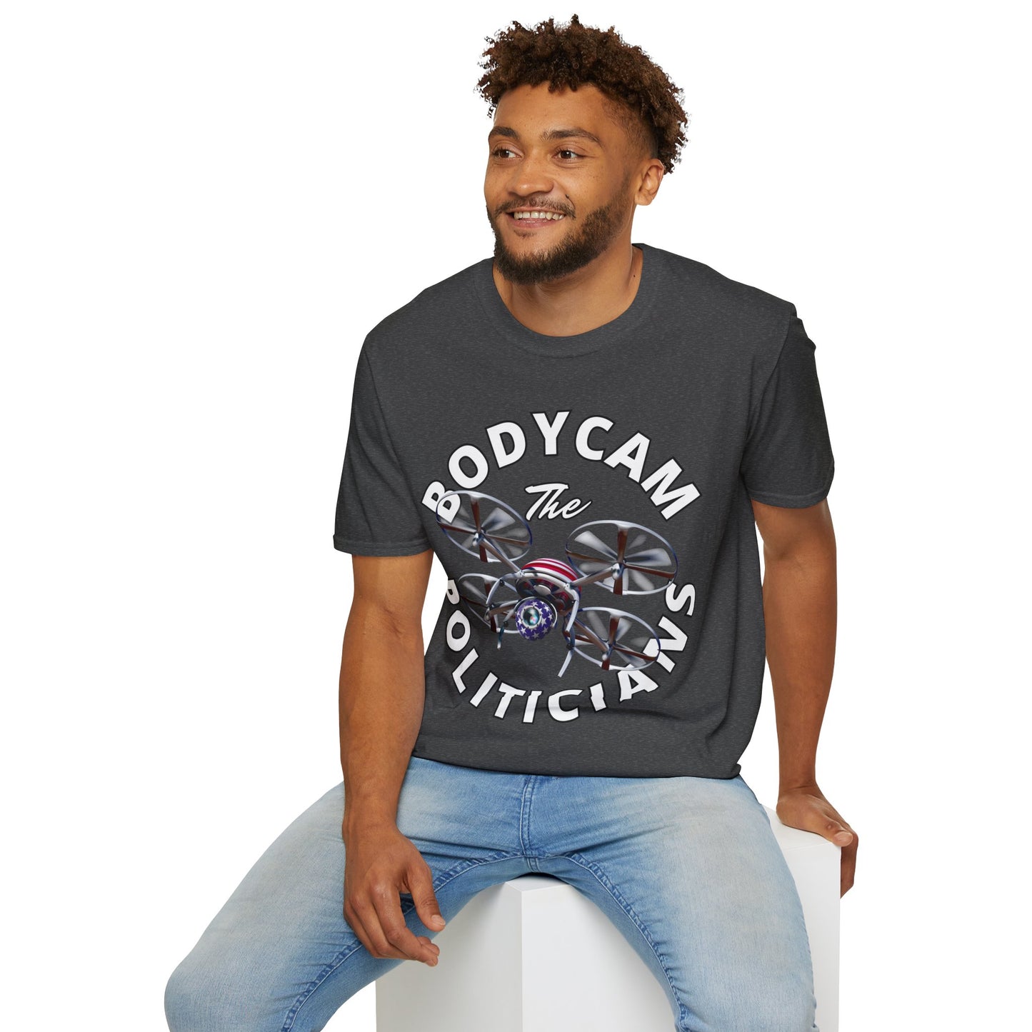 Bodycam the Politicians Drone Dark colors Unisex T-Shirt by theGreenDragonTavern.shop