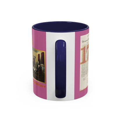 Declaration of Independence Pink Accent Mug by theGreenDragonTavern.shop