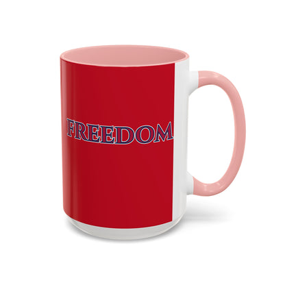Freedom, Red Accent Mug by theGreenDragonTavern.shop