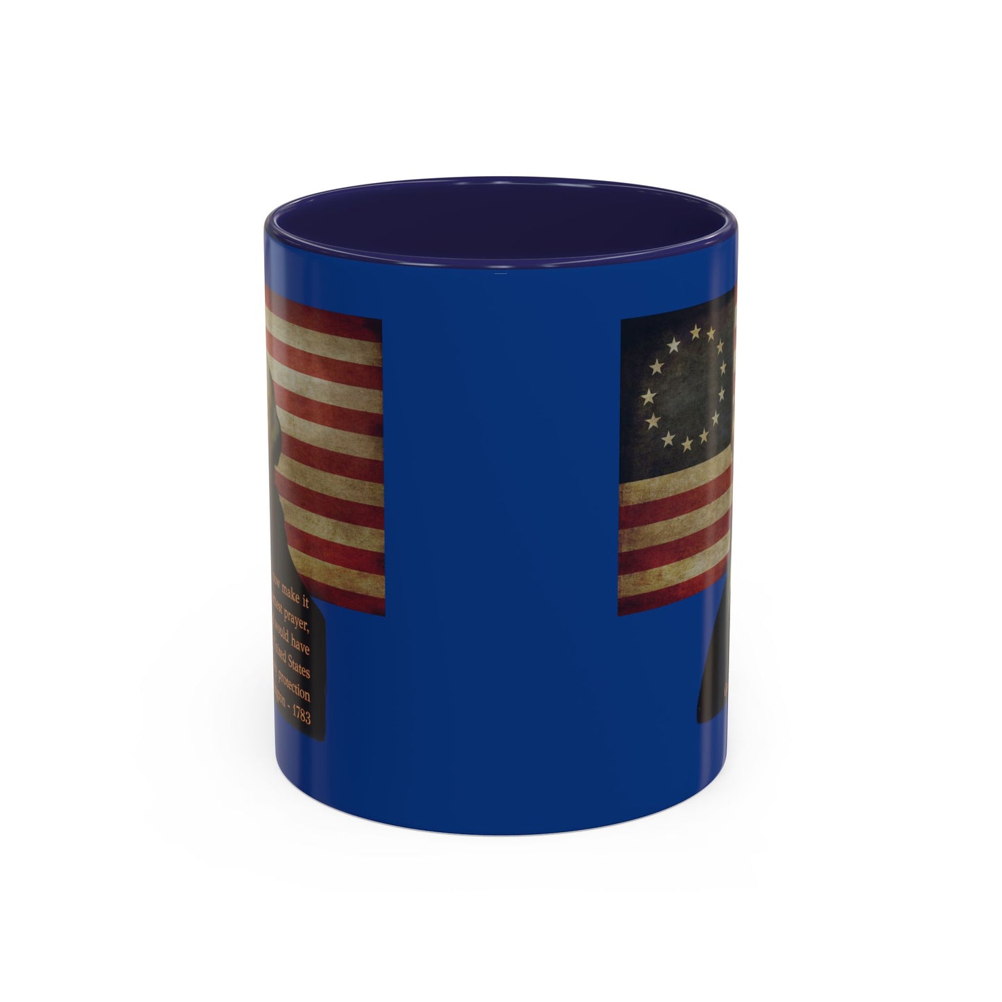 Washington's Earnest Prayer Dark Blue Accent Mug by theGreenDragonTavern.shop
