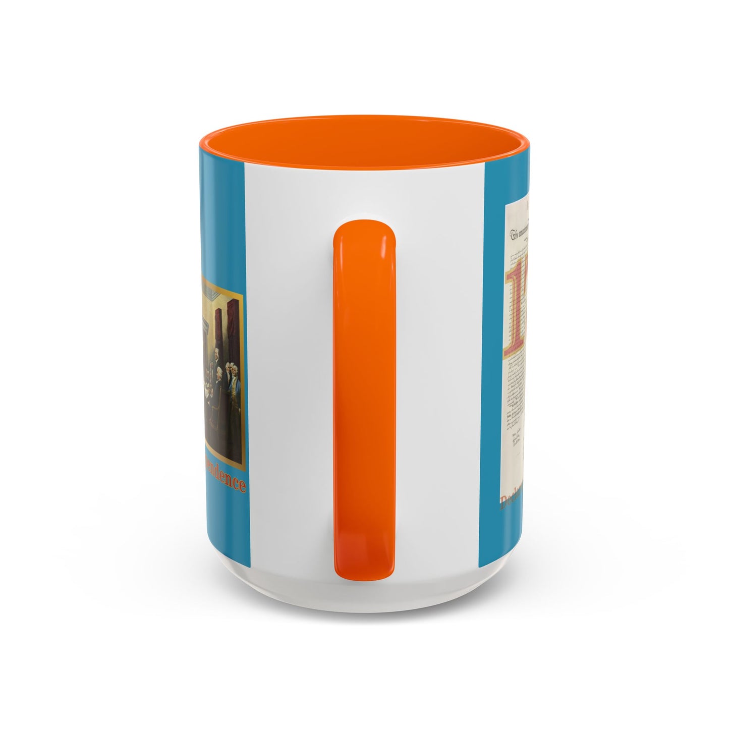 Declaration of Independence Turquoise Accent Mug by theGreenDragonTavern.shop