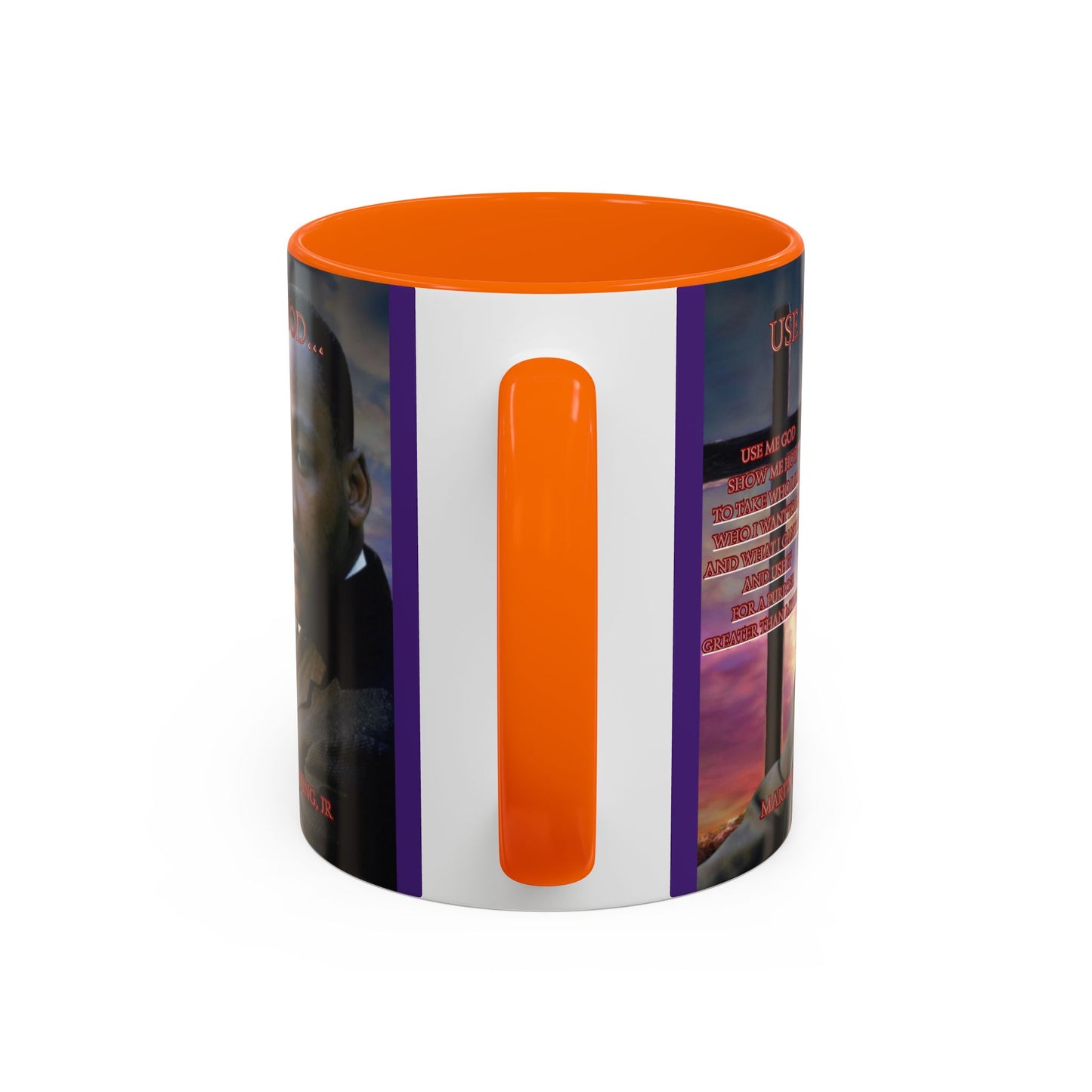Use Me God, MLK Jr Purple Accent Mug by theGreenDragonTavern.shop