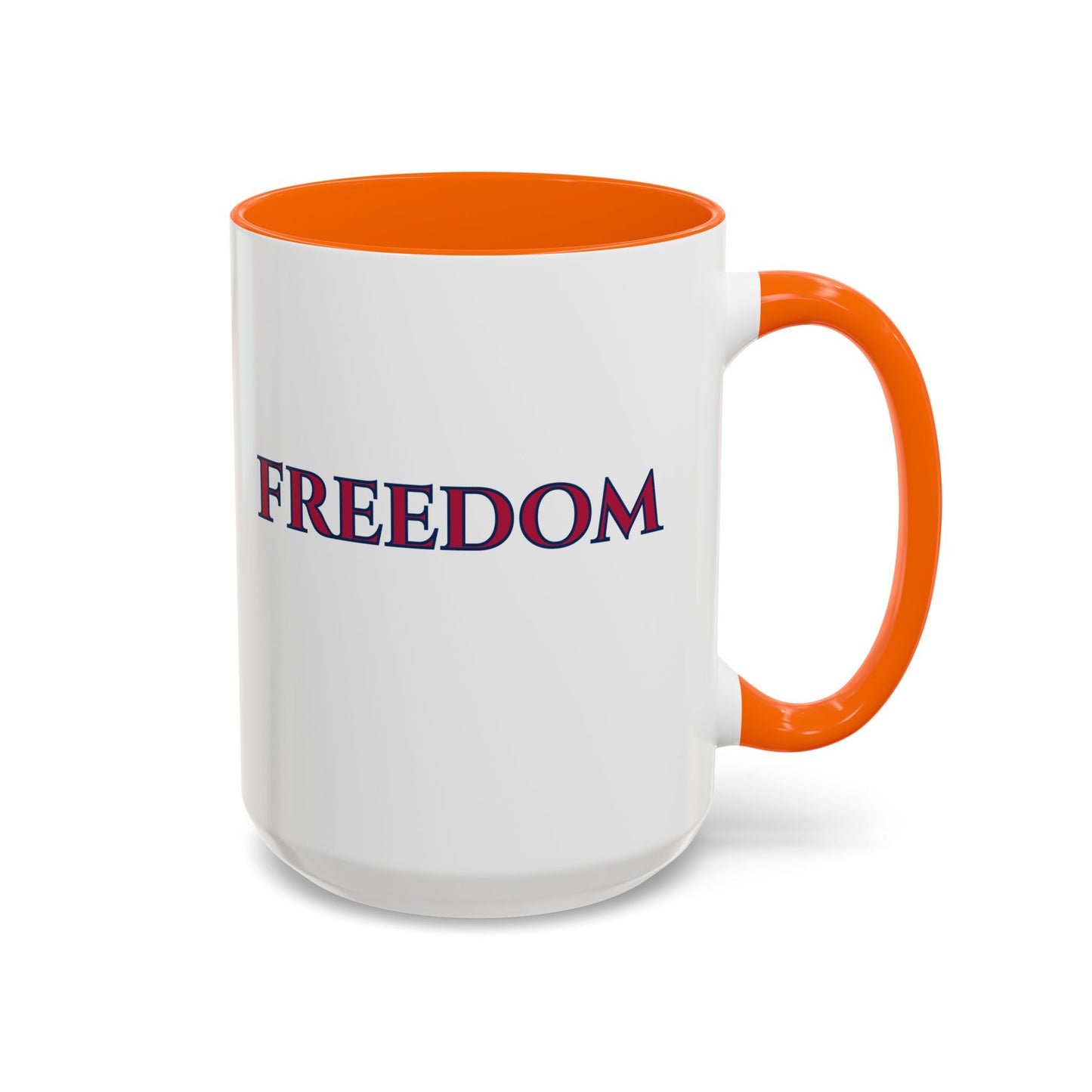 Freedom, White Accent Mug by theGreenDragonTavern.shop