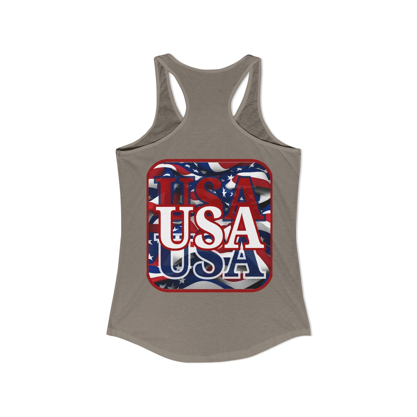 2-sided, Red WHITE and Blue USA Patriot Women's Racerback Tank Top by theGreenDragonTavern.shop