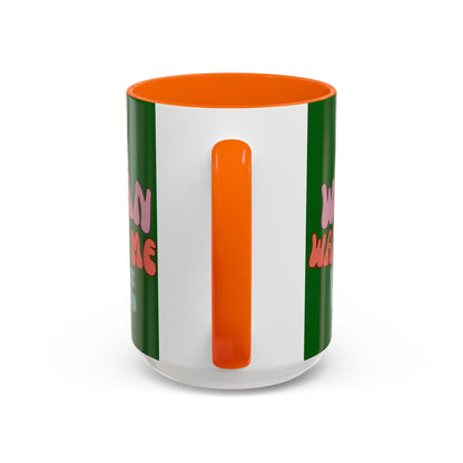 I Am Woman Watch Me Vote Dark Green Accent Mug by theGreenDragonTavern.shop