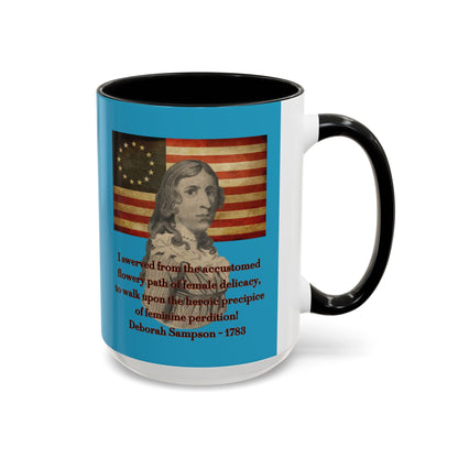 Deborah Sampson, America's Mulan Turquoise Accent Mug by theGreenDragonTavern.shop