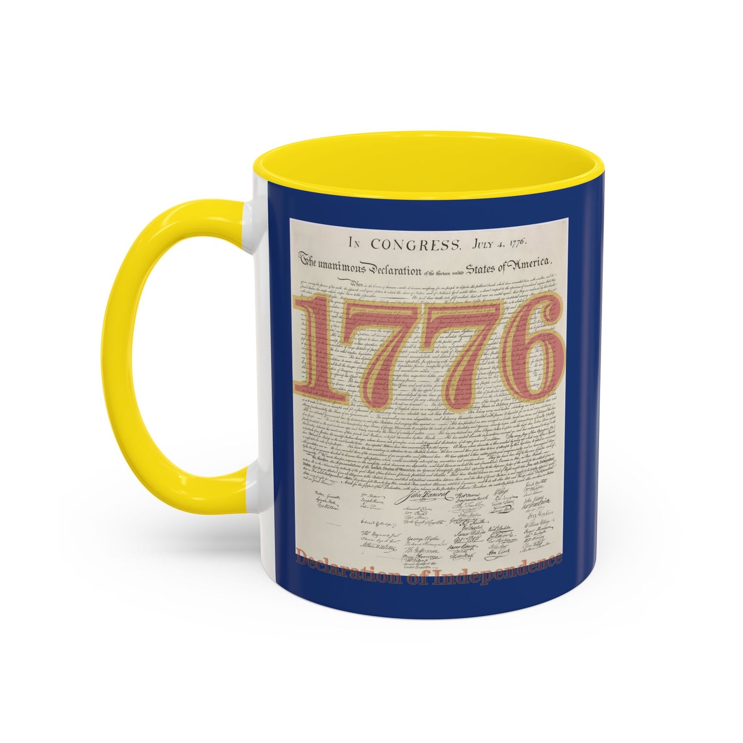 Declaration of Independence Dark Blue Accent Mug by theGreenDragonTavern.shop