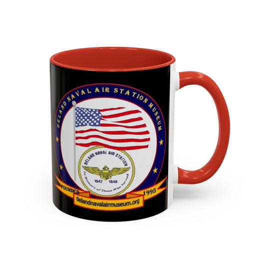 DeLand Naval Air Station Museum Black Accent Mug by theGreenDragonTavern.shop