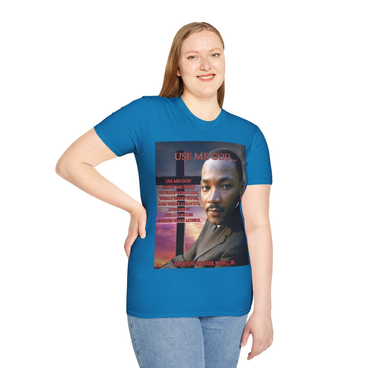 Use Me God, MLK Jr Dark colors Unisex T-Shirt by theGreenDragonTavern.shop