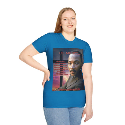 Use Me God, MLK Jr Dark colors Unisex T-Shirt by theGreenDragonTavern.shop