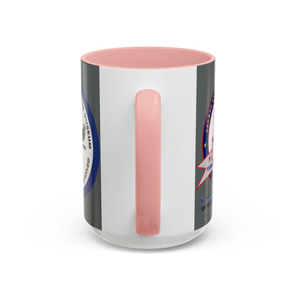 DNASM 2-sided, Founding & Student Art w/Navy Ring Grey Accent Mug by theGreenDragonTavern.shop