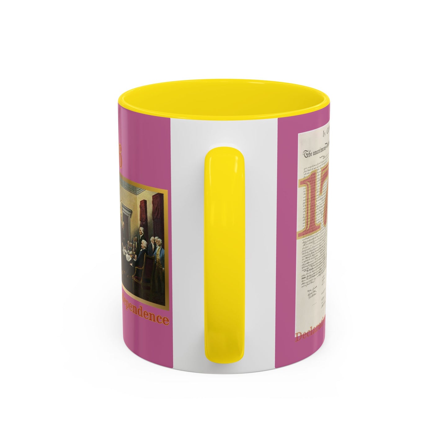 Declaration of Independence Pink Accent Mug by theGreenDragonTavern.shop