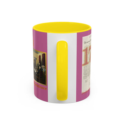Declaration of Independence Pink Accent Mug by theGreenDragonTavern.shop