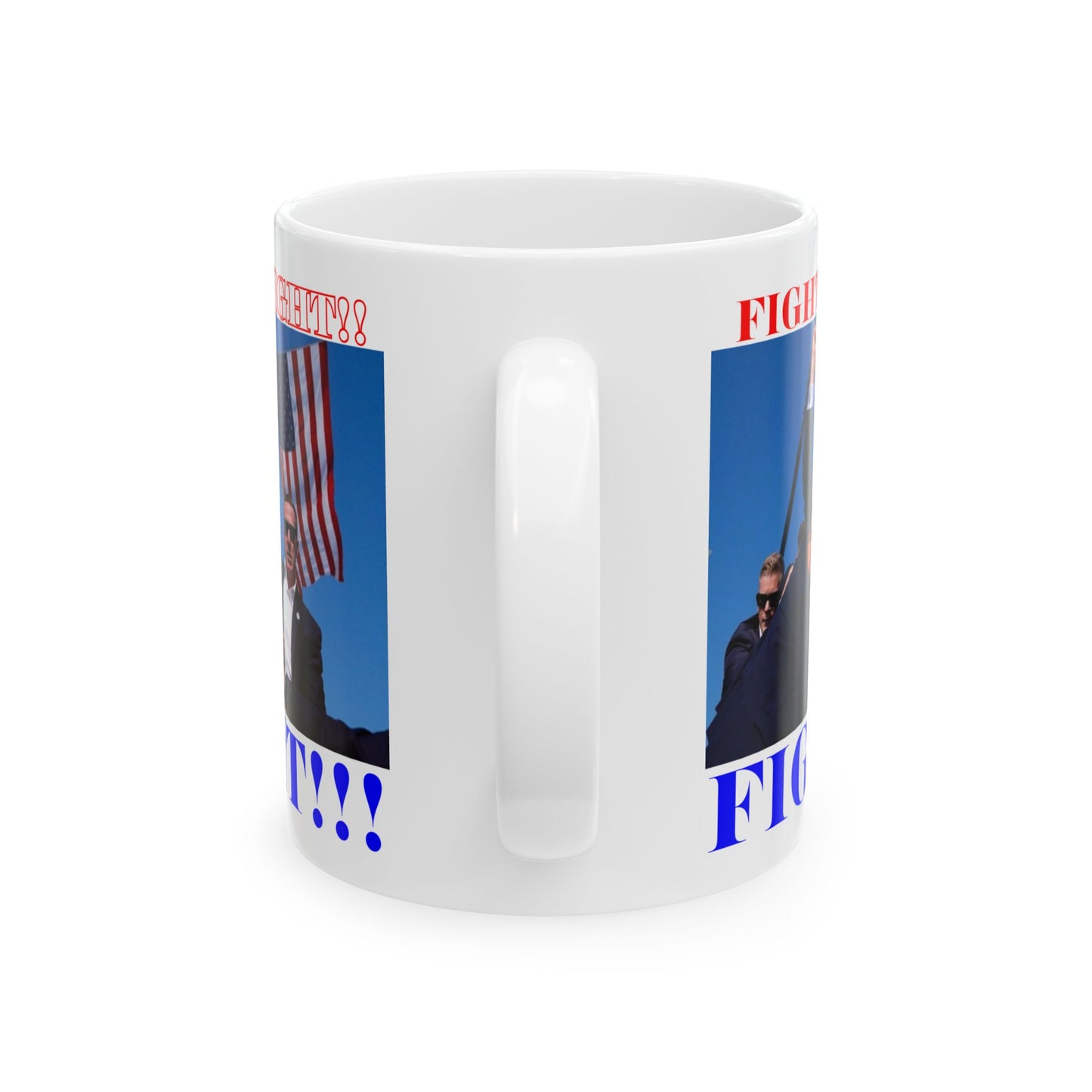 FIGHT! FIGHT!! FIGHT!!! White Mug by theGreenDragonTavern.shop