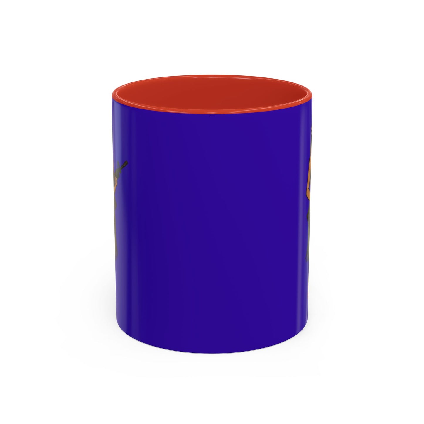 Hula Girl Packin' Heat Dark Purple Accent Mug by theGreenDragonTavern.shop