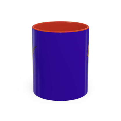 Hula Girl Packin' Heat Dark Purple Accent Mug by theGreenDragonTavern.shop