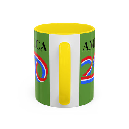 America 250 Green Accent Mug by theGreenDragonTavern.shop