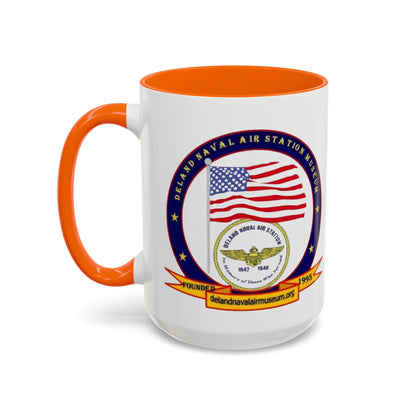 DeLand Naval Air Station Museum White Accent Mug by theGreenDragonTavern.shop