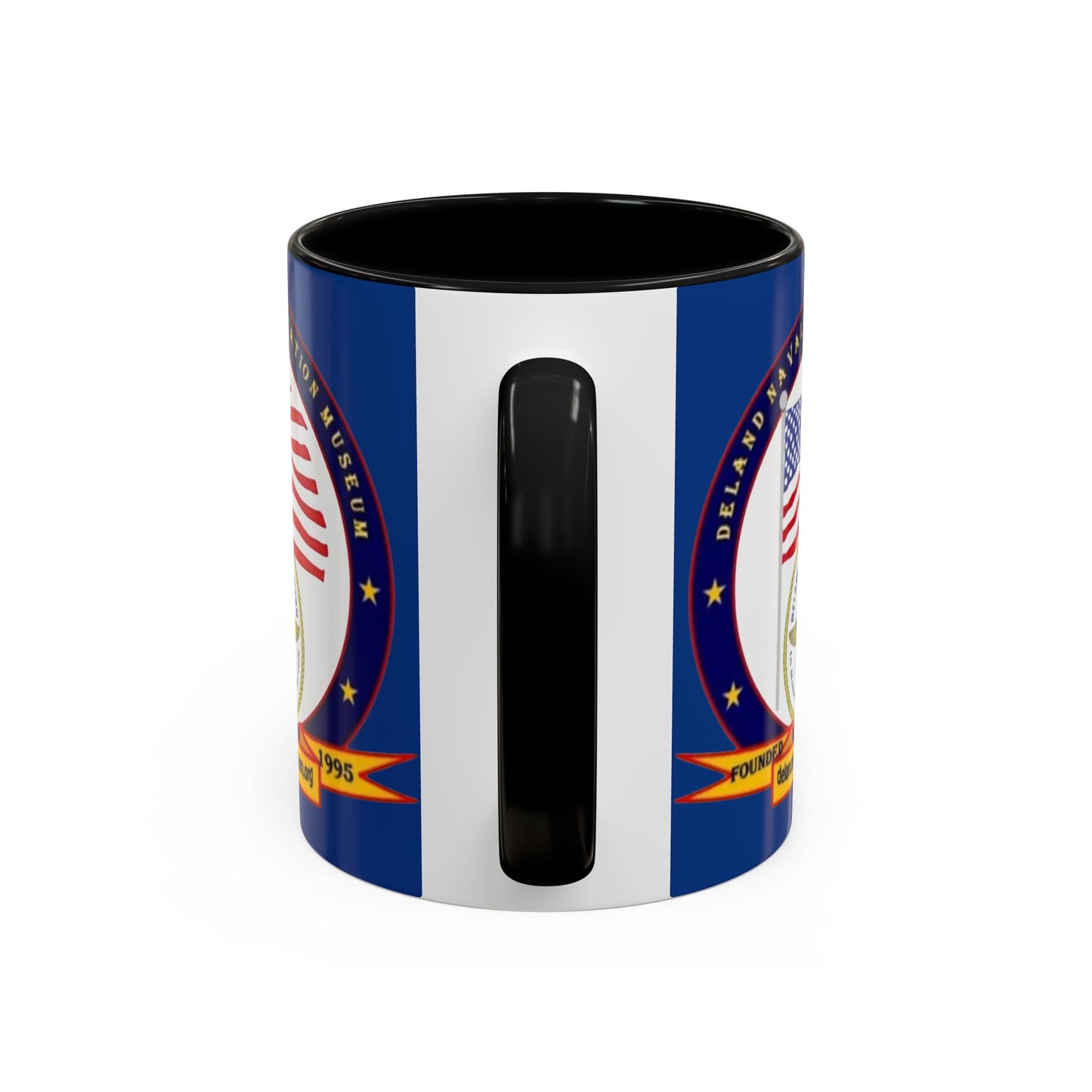 DeLand Naval Air Station Museum Blue Accent Mug by theGreenDragonTavern.shop