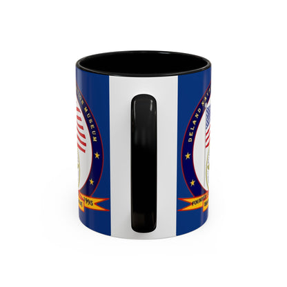 DeLand Naval Air Station Museum Blue Accent Mug by theGreenDragonTavern.shop