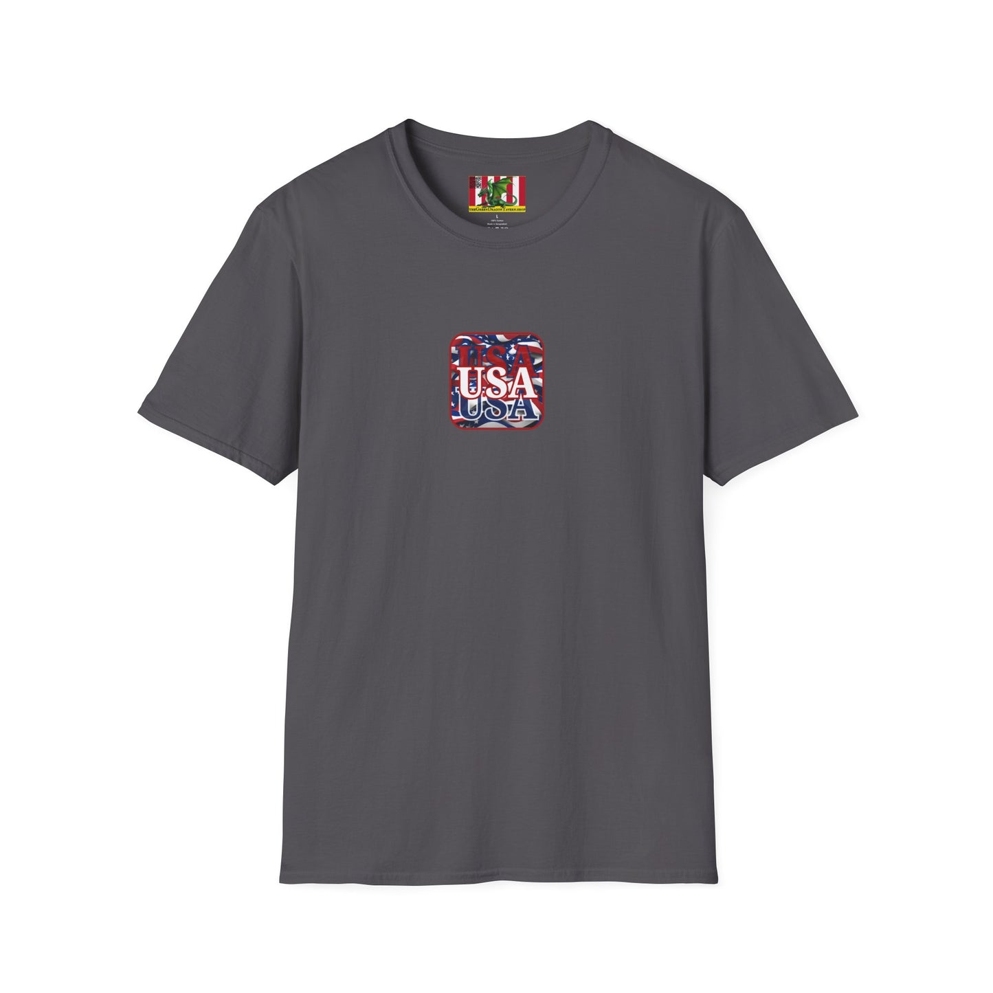 2-sided, Red WHITE and Blue USA Patriot Dark colors Unisex T-Shirt by theGreenDragonTavern.shop