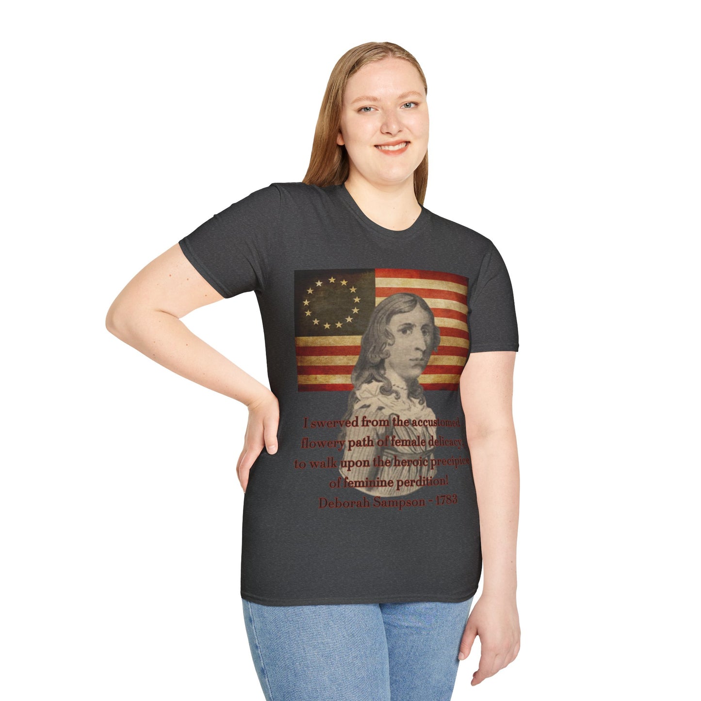 Deborah Sampson, America's Mulan Dark colors Unisex T-Shirt by theGreenDragonTavern.shop