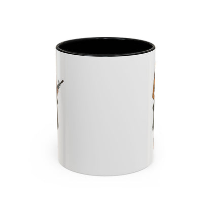 Hula Girl Packin' Heat White Accent Mug by theGreenDragonTavern.shop