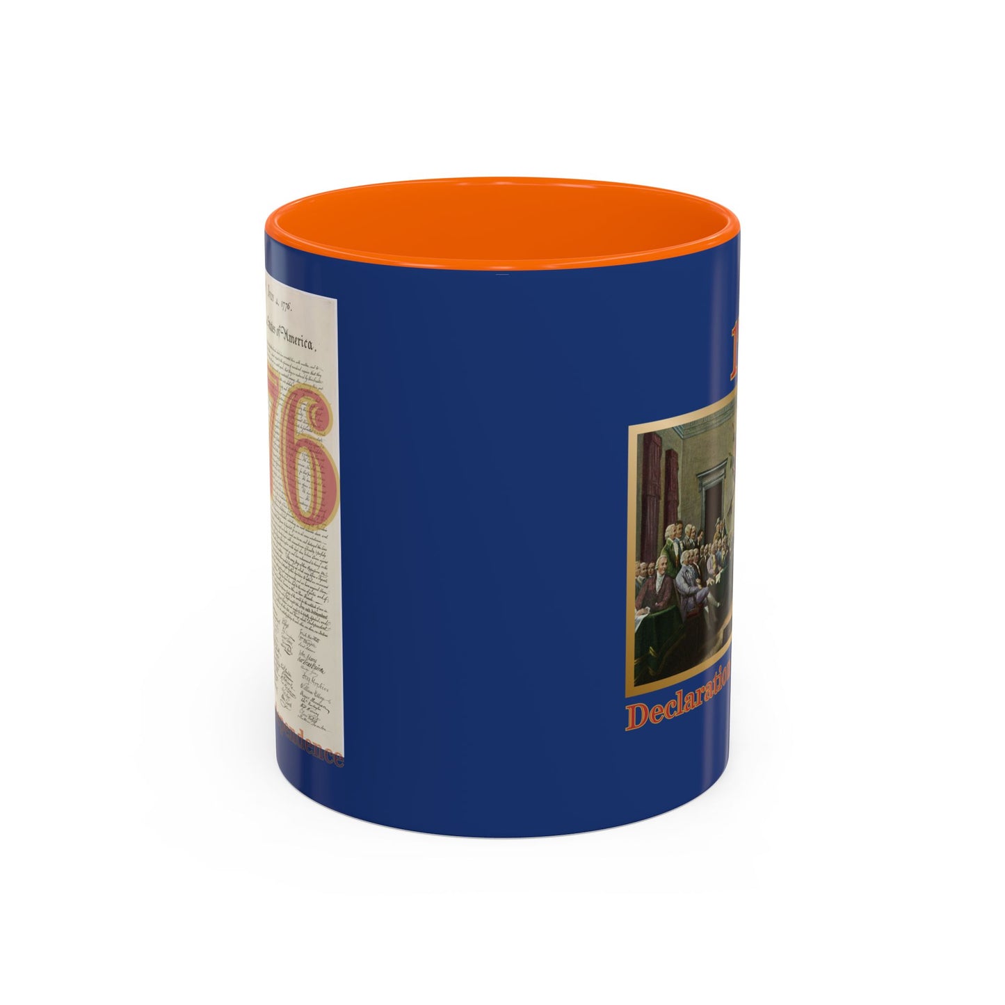 Declaration of Independence Dark Blue Accent Mug by theGreenDragonTavern.shop