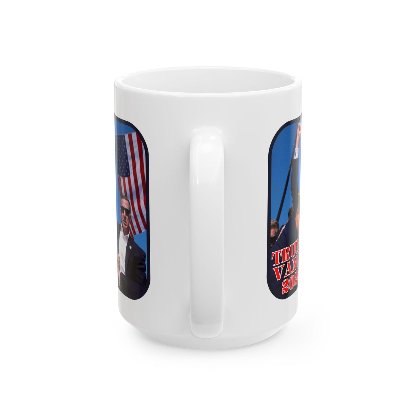 Trump and Vance 2024 White Mug by theGreenDragonTavern.shop