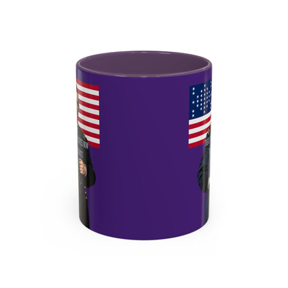 "Traitors and Patriots" Ulysses Grant Dark Purple Accent Mug by theGreenDragonTavern.shop