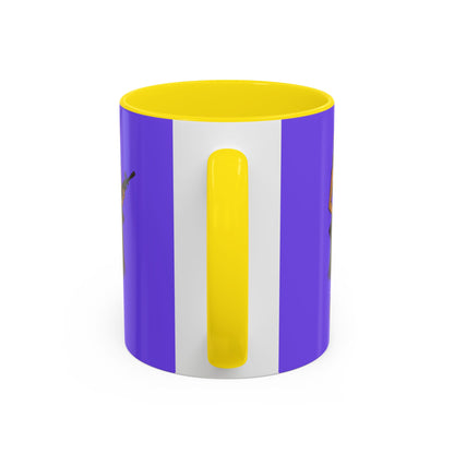 Hula Girl Packin' Heat Light Purple Accent Mug by theGreenDragonTavern.shop
