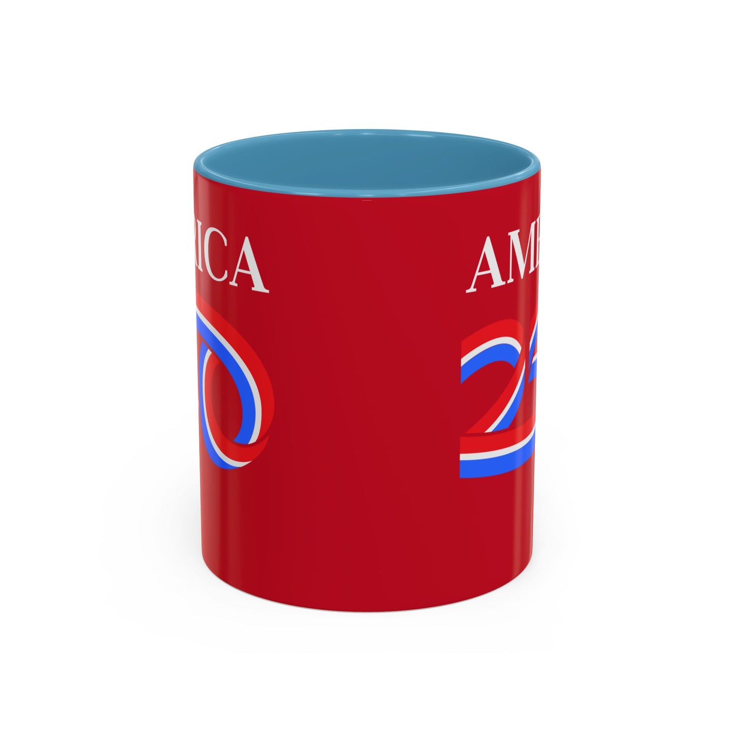 America 250 Red Accent Mug by theGreenDragonTavern.shop