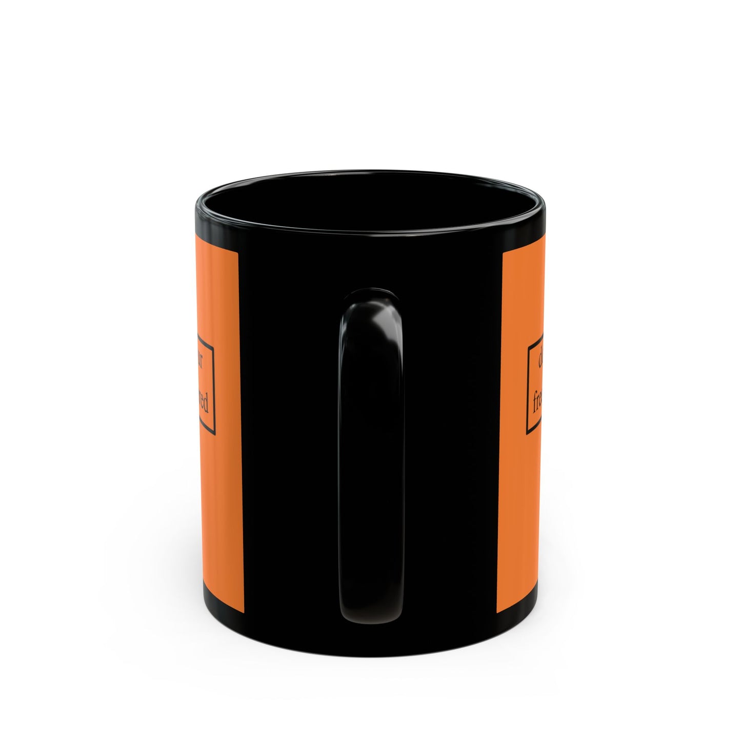 don't assume your freedoms are assured Black font Orange Mug by theGreenDragonTavern.shop