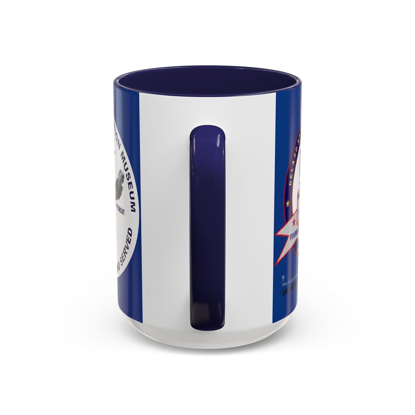 DNASM 2-sided, Founding & Student Art w/WhiteBG Dark Blue Accent Mug by theGreenDragonTavern.shop