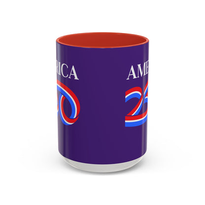 America 250 Dark Purple Accent Mug by theGreenDragonTavern.shop