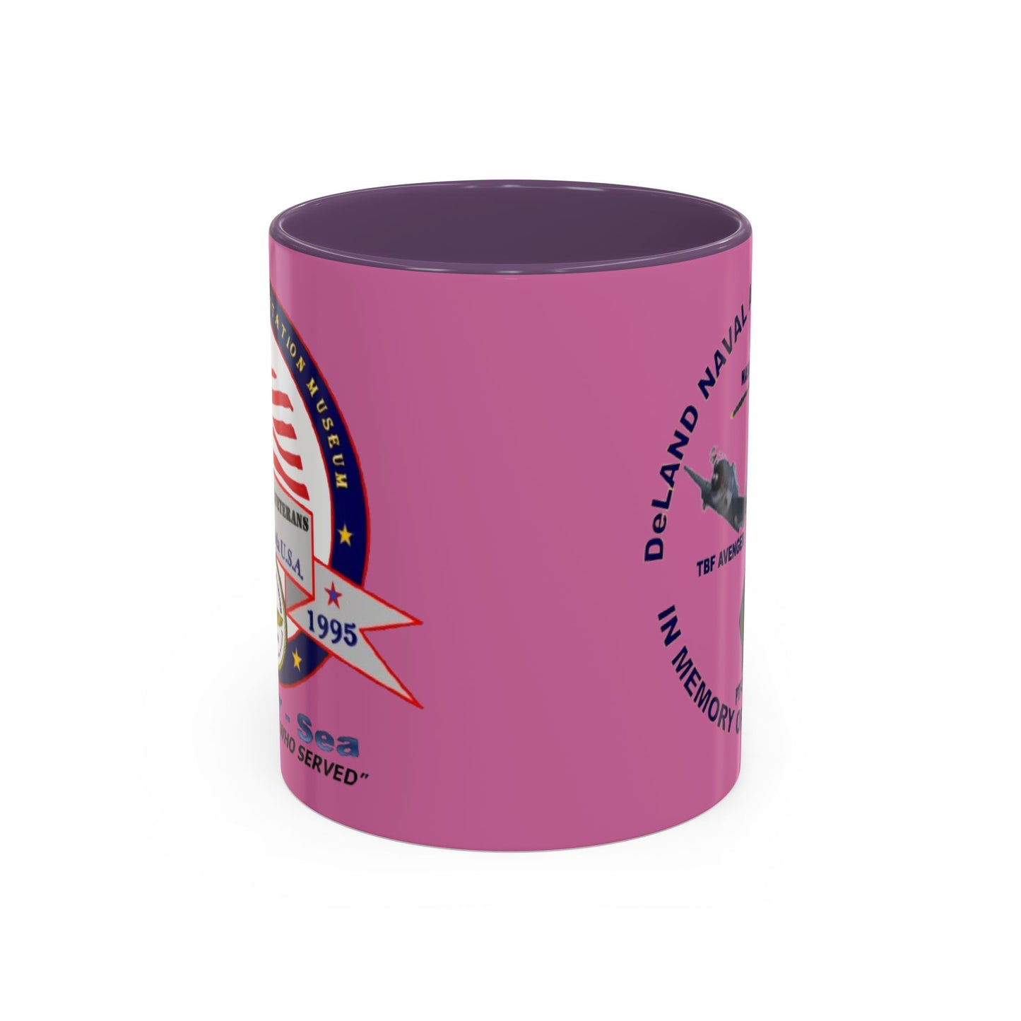 DNASM 2-sided, Founding & Student Art Pink Accent Mug by theGreenDragonTavern.shop