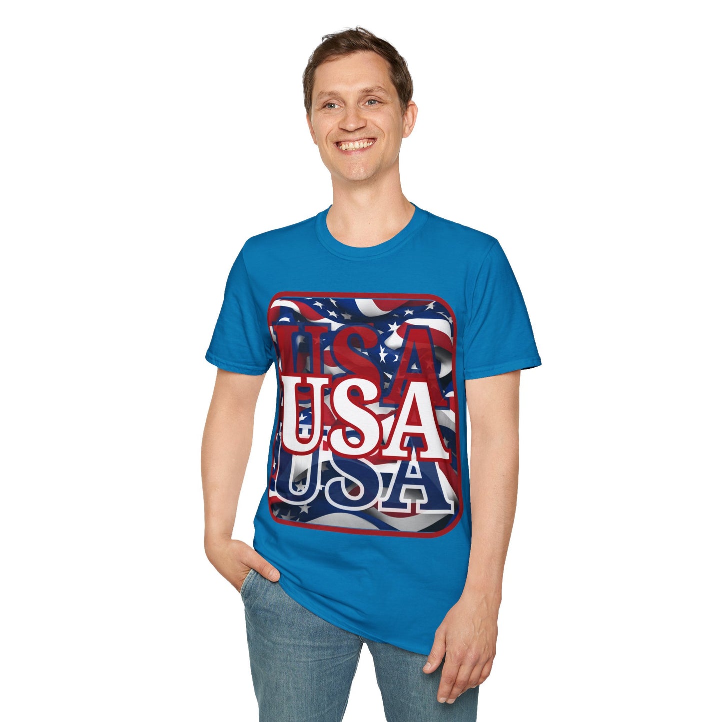 Red WHITE and Blue USA Patriot DKcolors Unisex T-Shirt by theGreenDragonTavern.shop