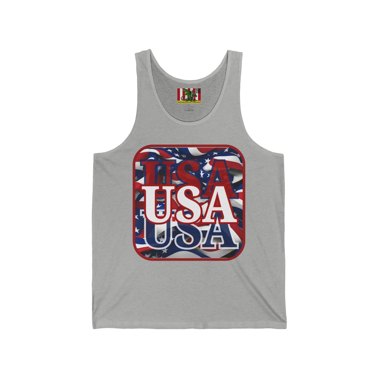 Red WHITE and Blue USA Patriot Unisex Jersey Tank Top by theGreenDragonTavern.shop