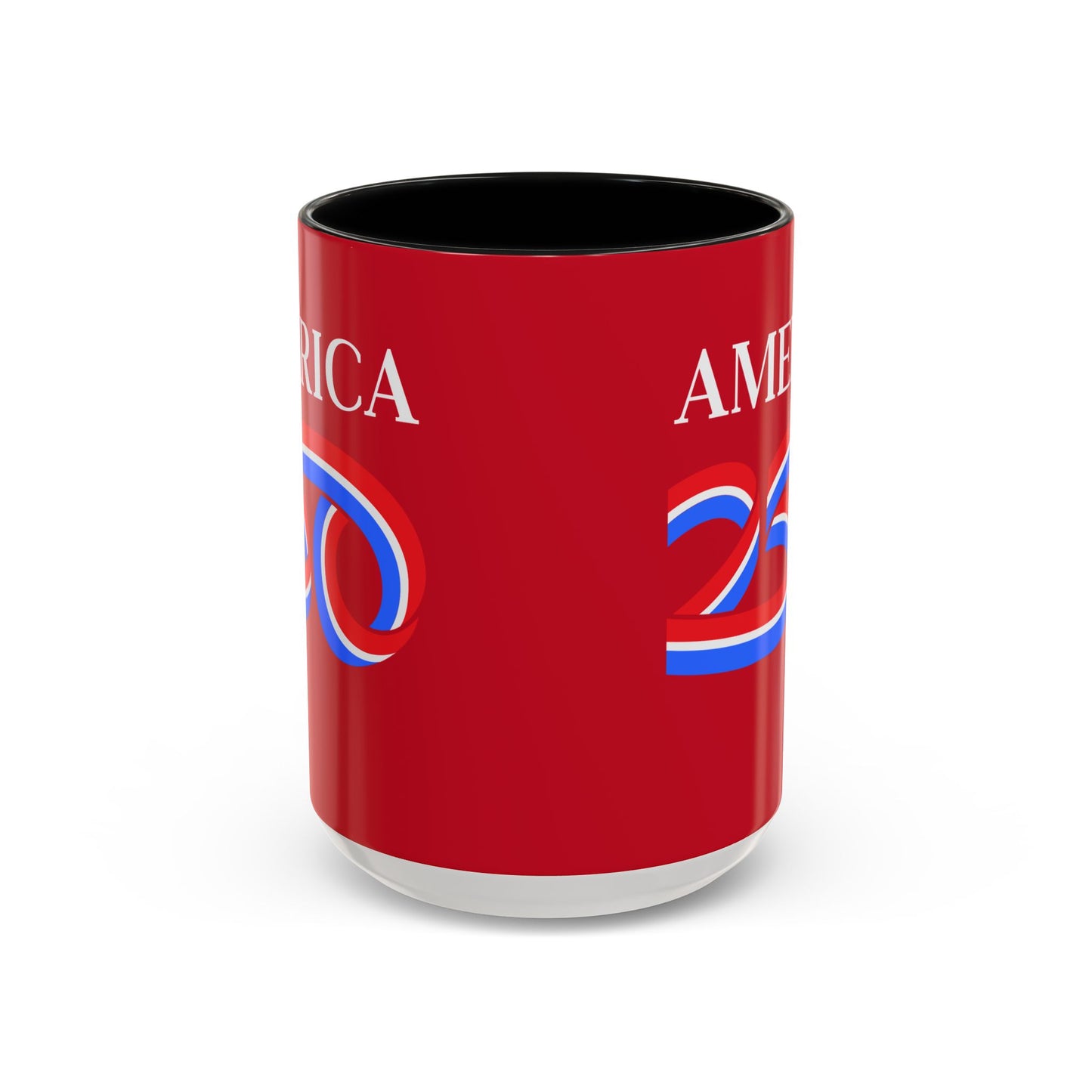 America 250 Red Accent Mug by theGreenDragonTavern.shop