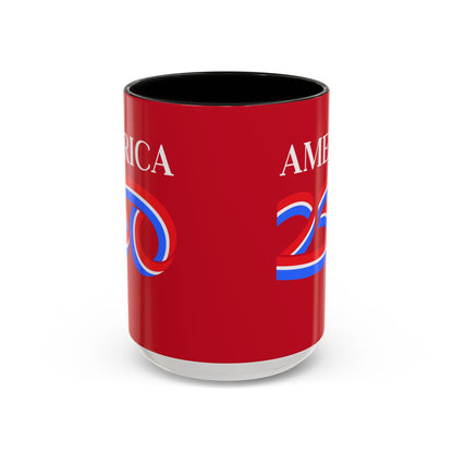 America 250 Red Accent Mug by theGreenDragonTavern.shop
