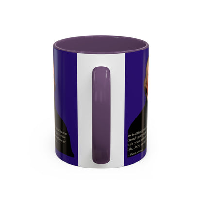 We hold these truths to be self-evident Dark Purple Accent Mug by theGreenDragonTavern.shop