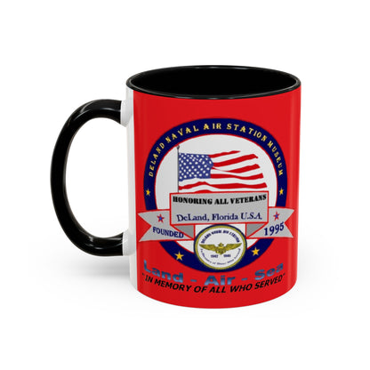 DNASM 2-sided, Founding & Student Art Red Accent Mug by theGreenDragonTavern.shop