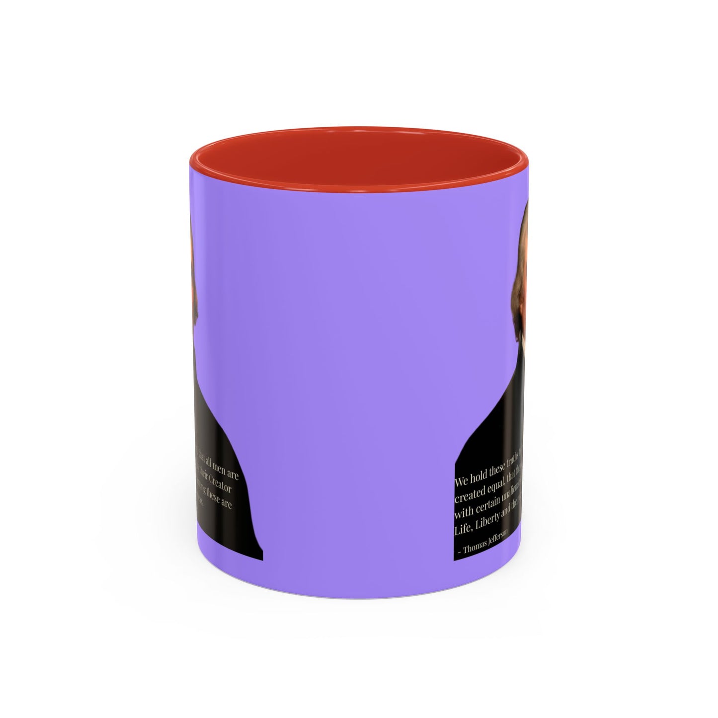 We hold these truths to be self-evident Light Purple Accent Mug by theGreenDragonTavern.shop