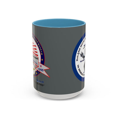 DNASM 2-sided, Founding & Student Art w/Navy Ring Grey Accent Mug by theGreenDragonTavern.shop