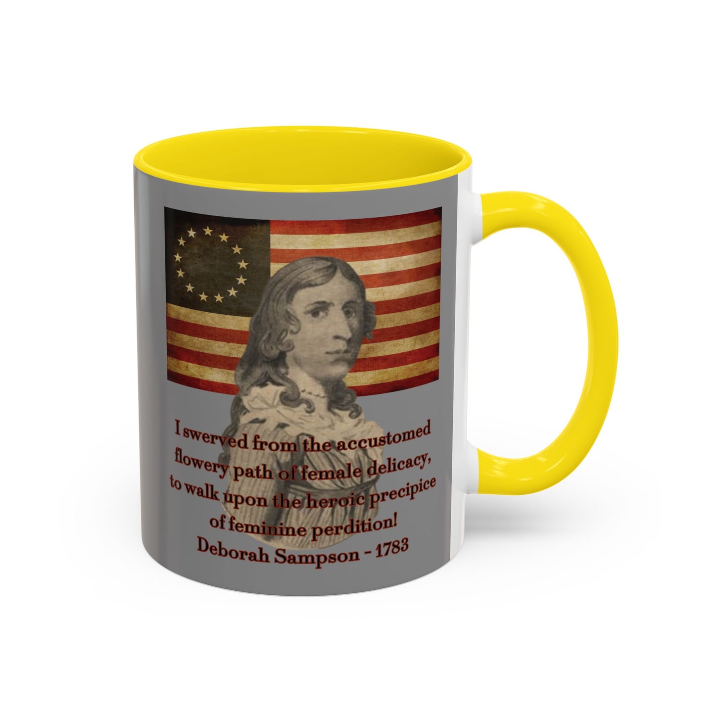 Deborah Sampson, America's Mulan Grey Accent Mug by theGreenDragonTavern.shop