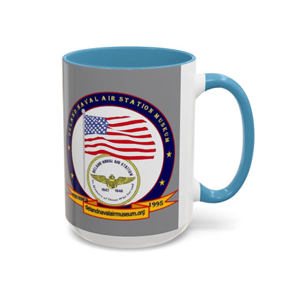 DeLand Naval Air Station Museum Grey Accent Mug by theGreenDragonTavern.shop
